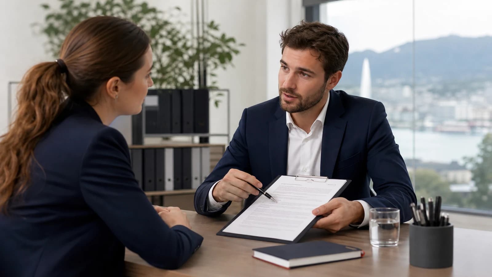 Scène professionnelle suisse dédiée à l'article Contrat de travail suisse : 8 clauses essentielles