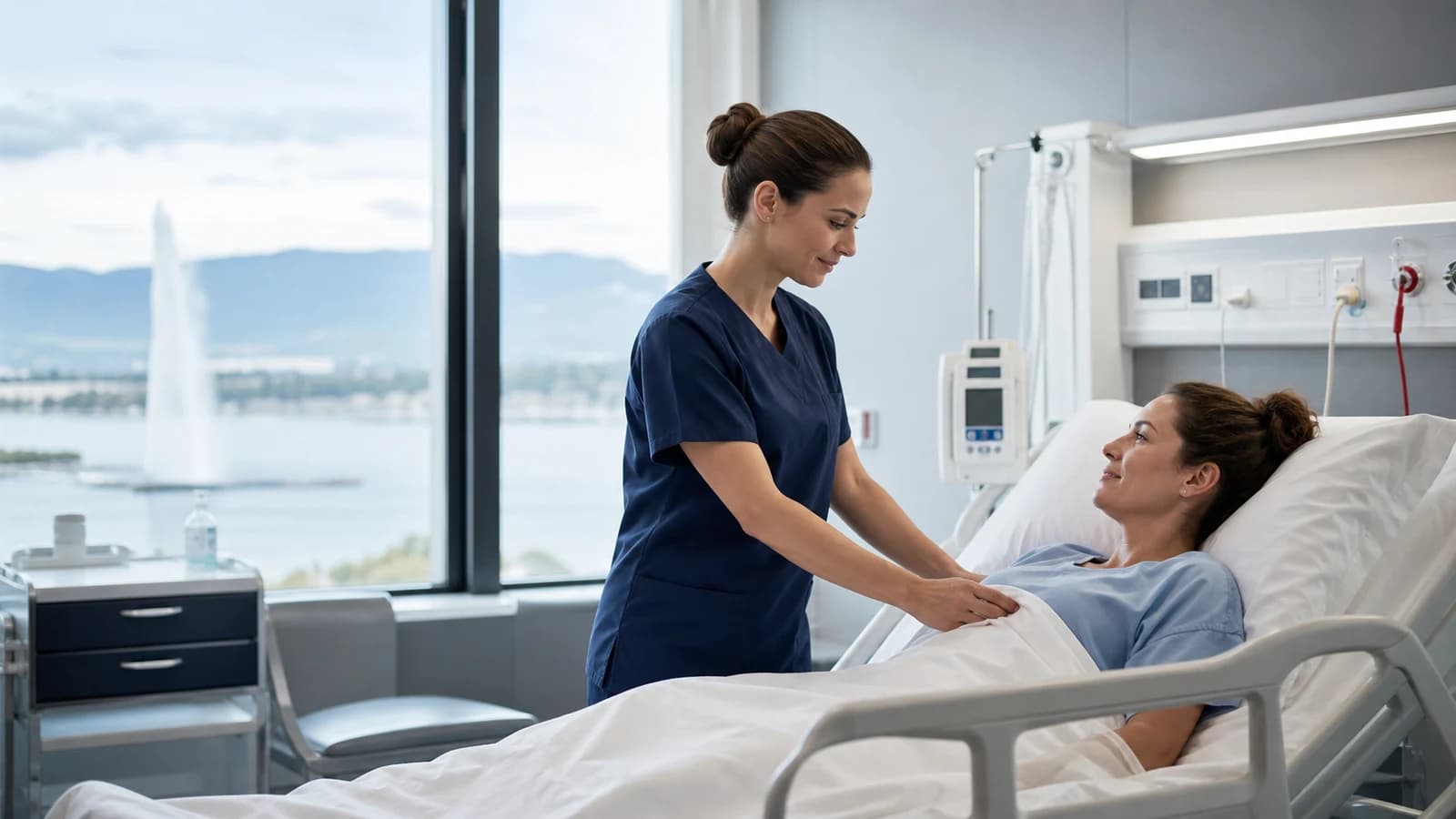 Scène professionnelle suisse dédiée à l'article Emploi Genève santé : hôpital et soins