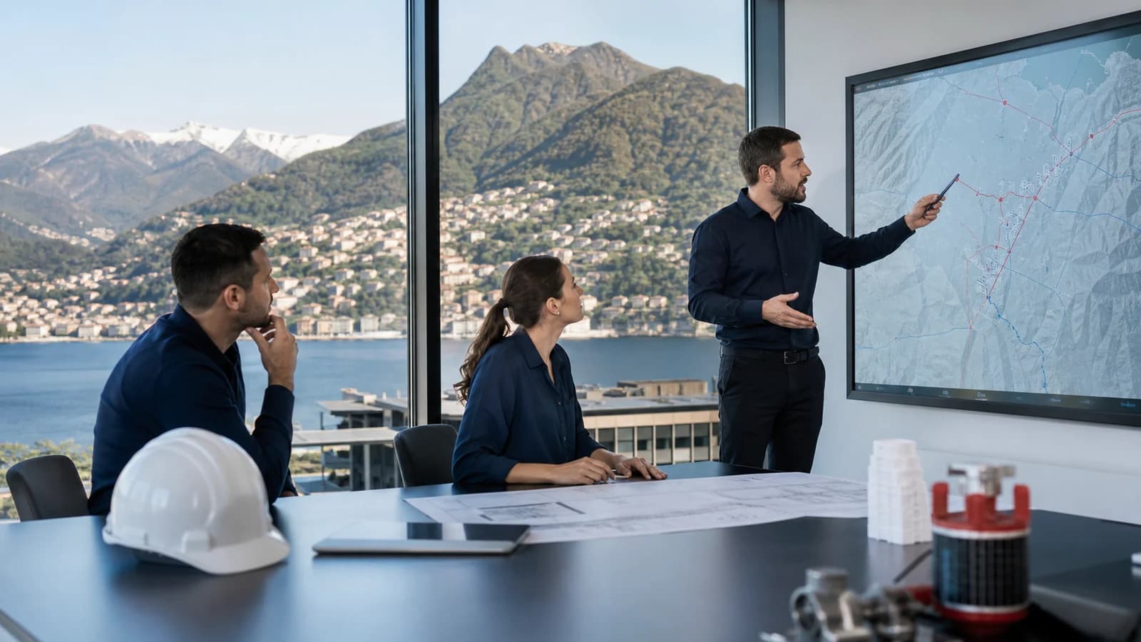 Scène professionnelle suisse dédiée à l'article Emploi Lugano énergie : réseau et projets