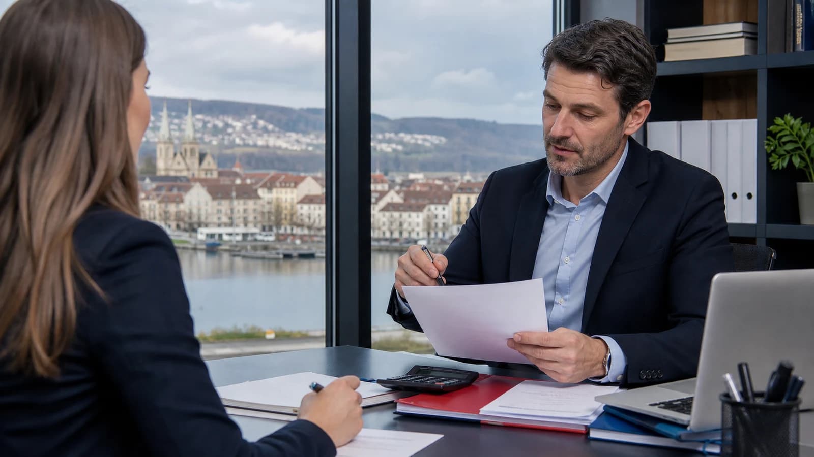 Scène professionnelle suisse dédiée à l'article Emploi Neuchâtel frontalier : permis G, fiscalité et organisation