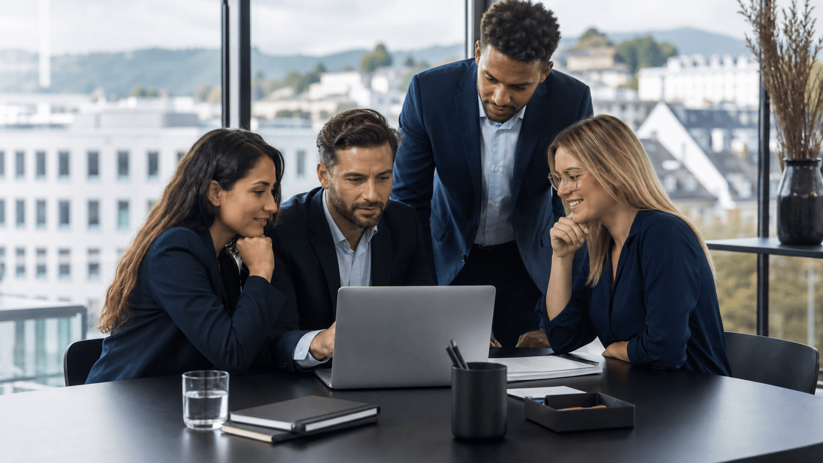 Equipe partenaire qualifiant des demandes de contact assurance en Suisse