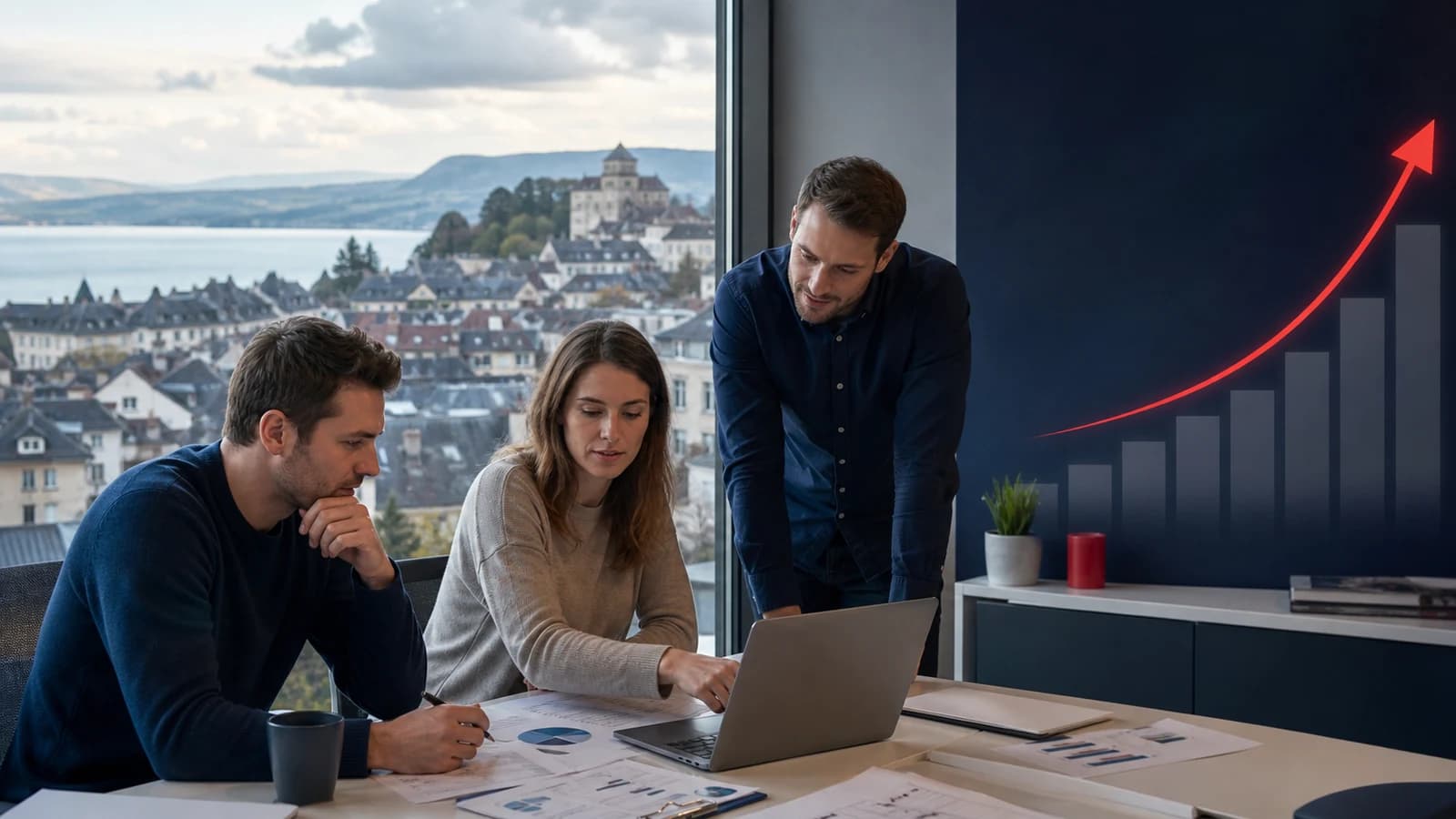 Scène professionnelle suisse dédiée à l'article Emploi Neuchâtel 2026 : secteurs porteurs, salaires et candidatures