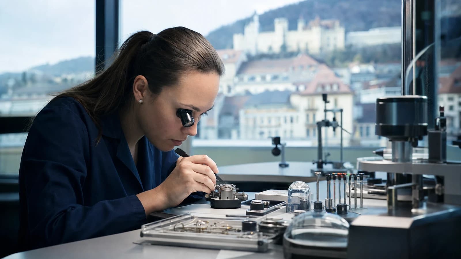 Scène professionnelle suisse dédiée à l'article Emploi Neuchâtel horlogerie : microtechnique, qualité et production