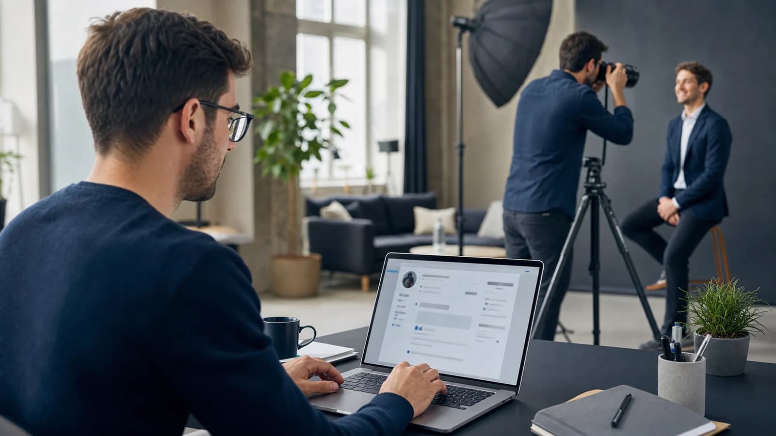 Candidate suisse optimisant son profil LinkedIn professionnel