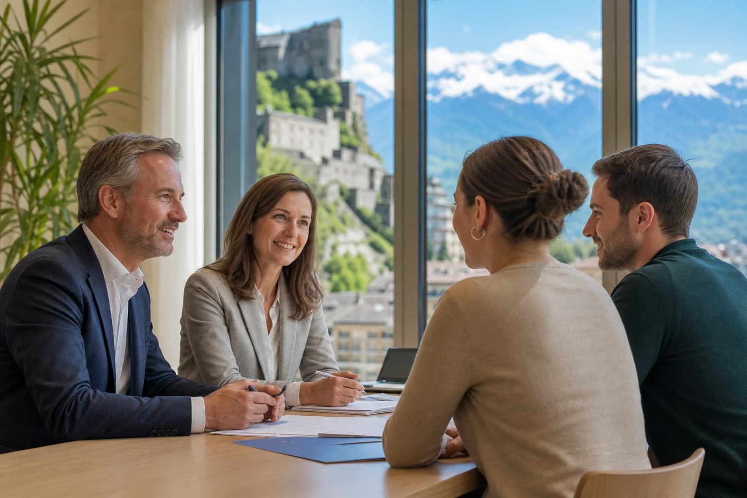Scène professionnelle suisse dédiée à l'article Offres emploi Sion Valais 2026 : tourisme, santé, construction et énergie