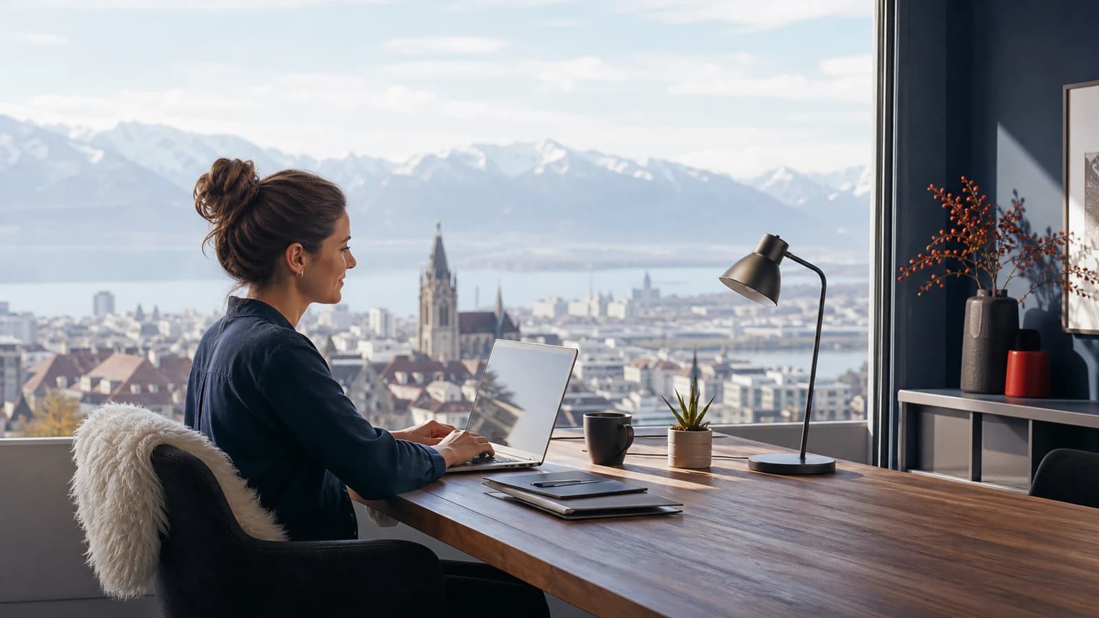 Scène professionnelle suisse dédiée à l'article Télétravail Suisse romande 2026 : règles, emplois et limites